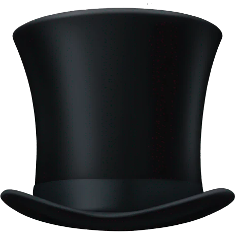 Black top hat emoji