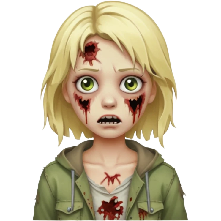 girl zombie with blonde hair emoji