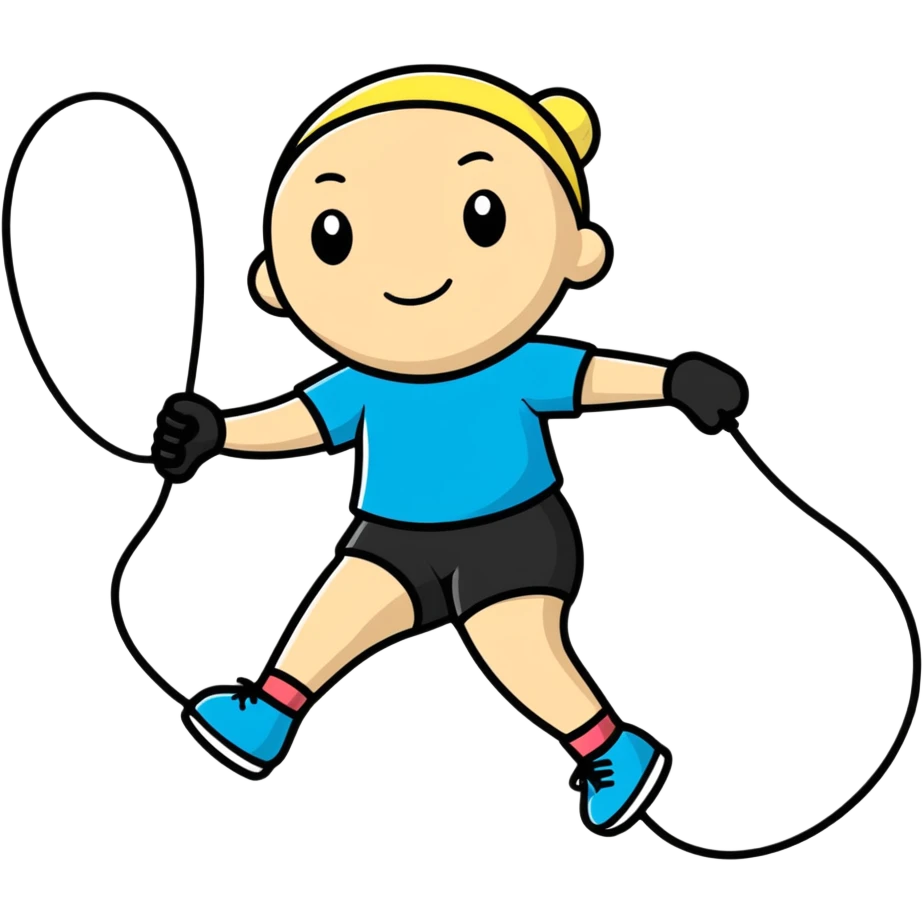 persona saltando la cuerda emoji