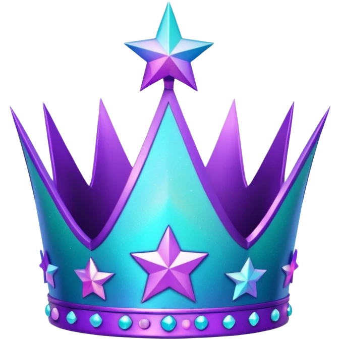 glitter Feeling purple cian crown shine star emoji