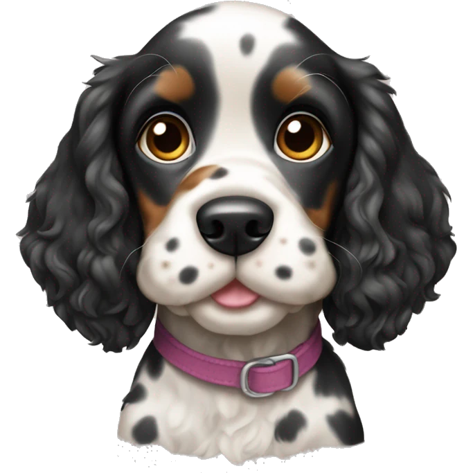 Spotted cocker spaniel puppy emoji