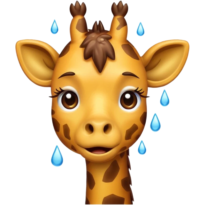Giraffe crying emoji