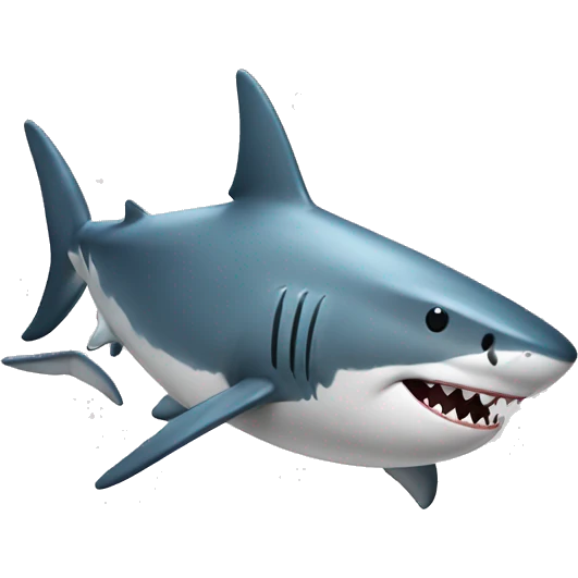 a shark doing fitness emoji