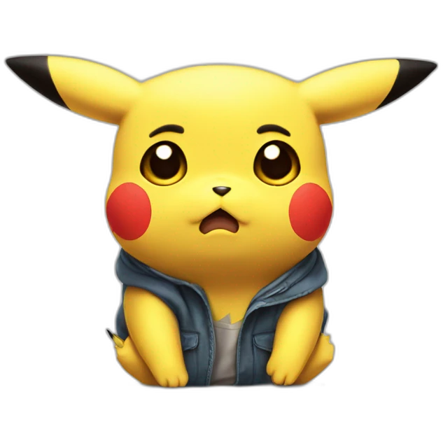 Pikachu triste emoji
