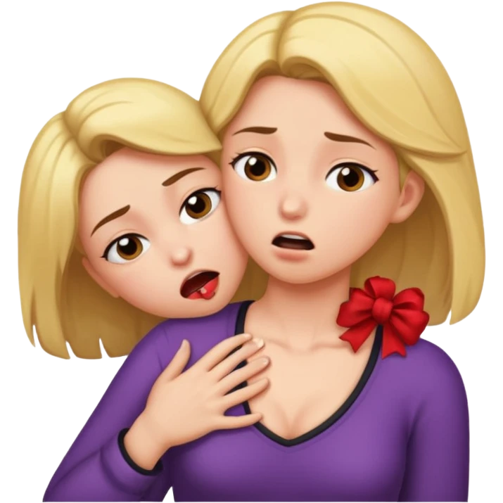 Sexy girl being seductively choked  emoji