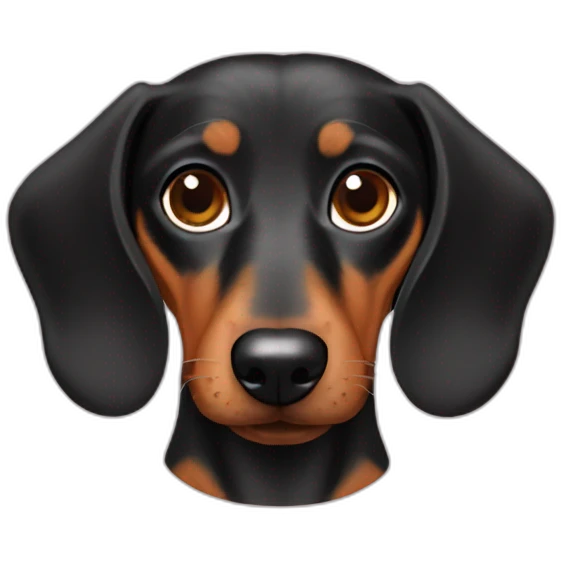 Dog head reality dachshund emoji