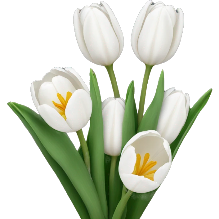 white tulips  emoji