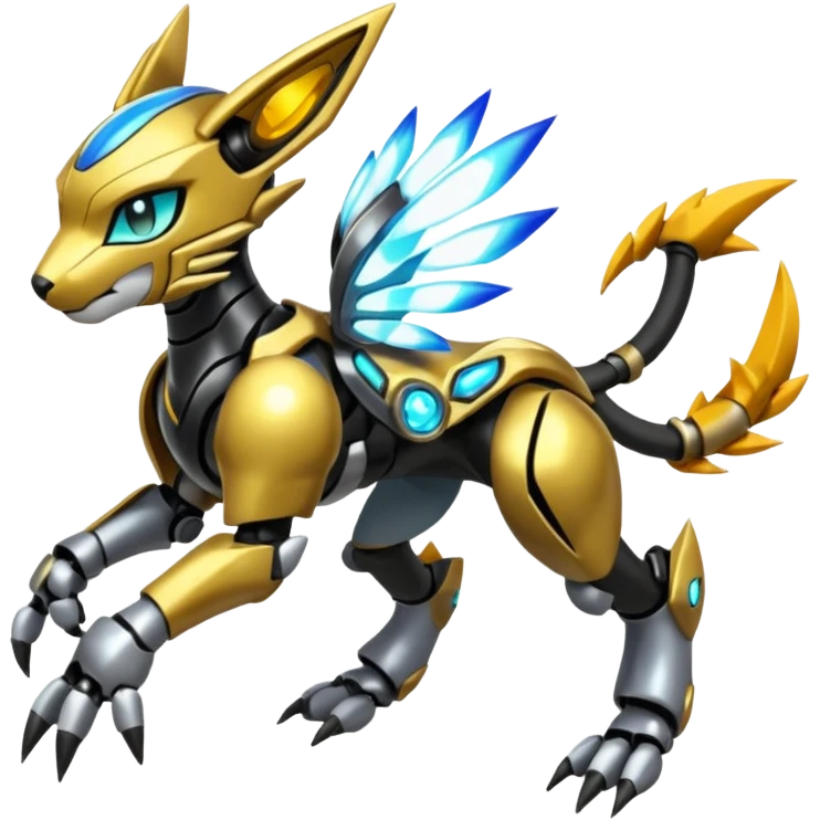 Meloetta-Zeraora-Wargreymon-Protogen-Pokémon-Digimon-Fakémon-fusion-hybrid-creature emoji