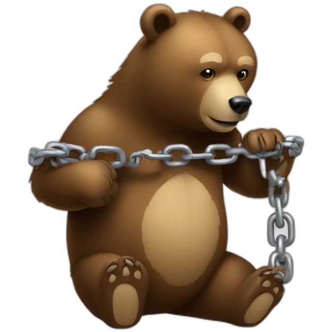 bear building a chain emoji