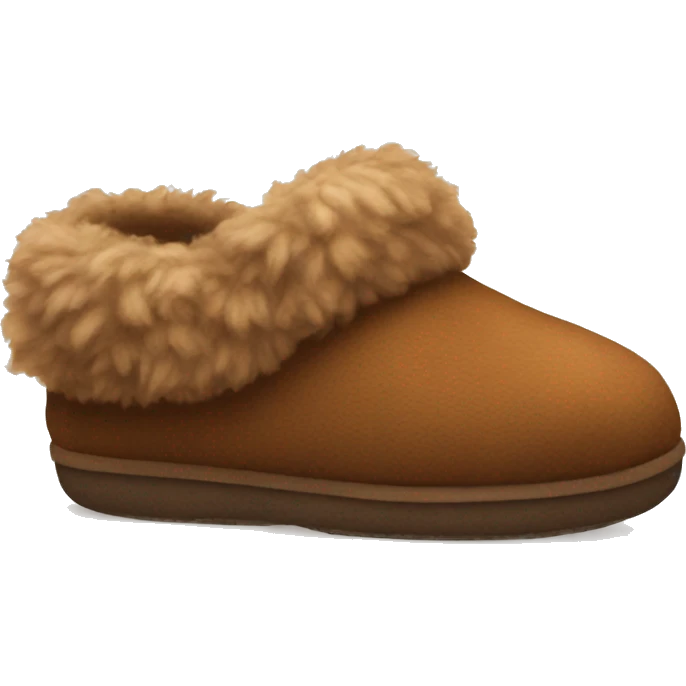 Brown fluffy slippers emoji