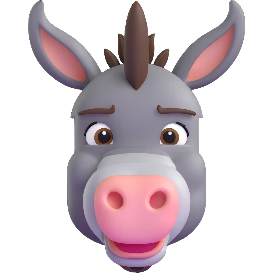 sad blue donkey emoji