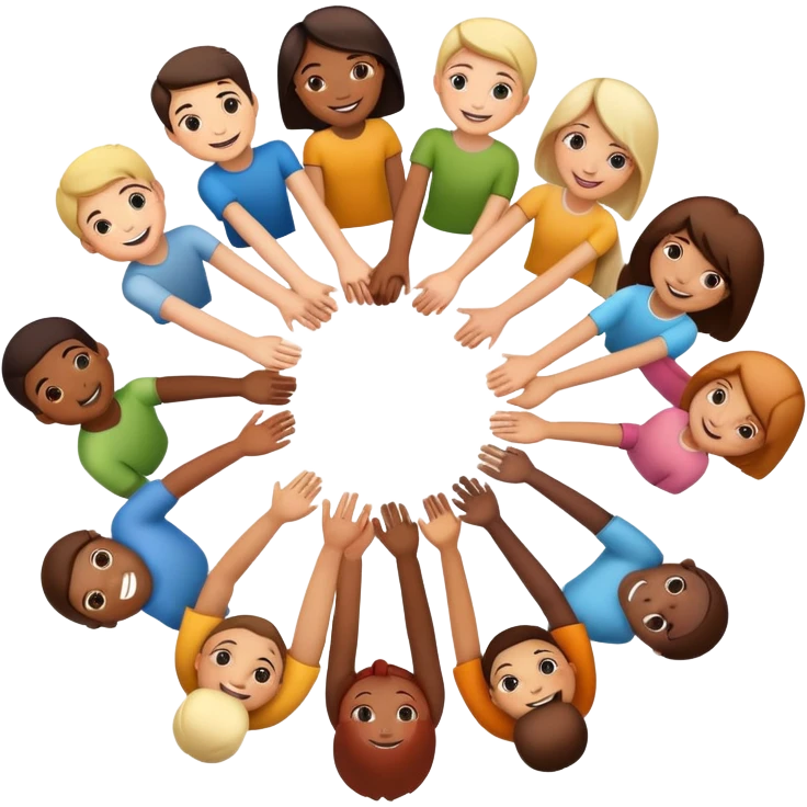 People holding hands in a circle emoji