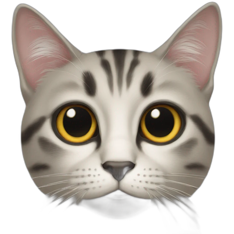 Cat rend with black eyes emoji