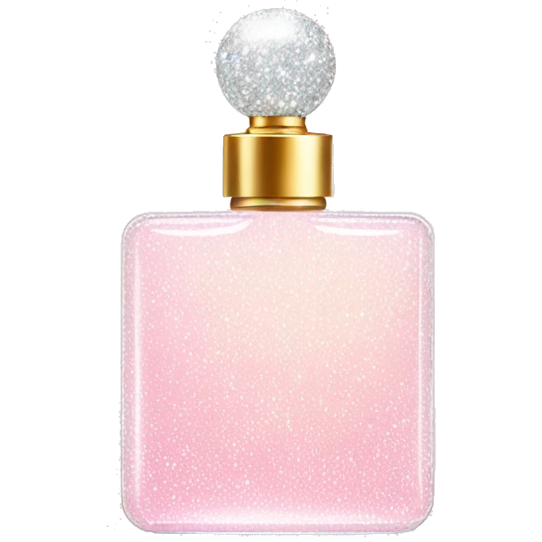 Light pink and white sparkly dream perfume  emoji