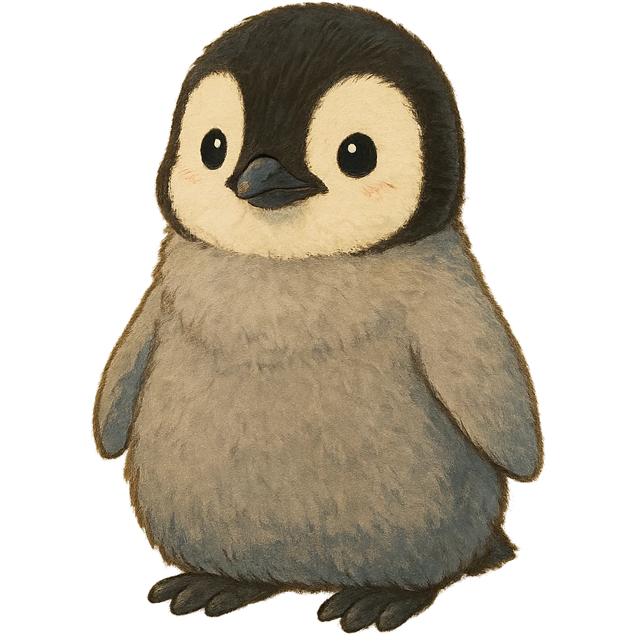 cute baby emperor penguin emoji