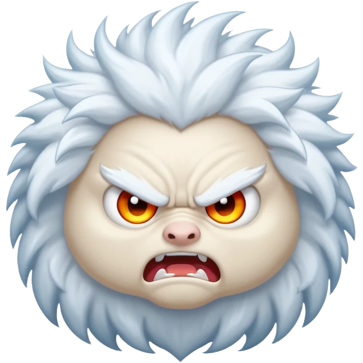 White Thunder - Very Angry - Completely White/Shades of White - Big emoji