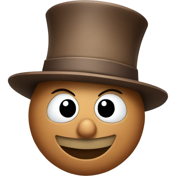 snowman with a brown hat emoji