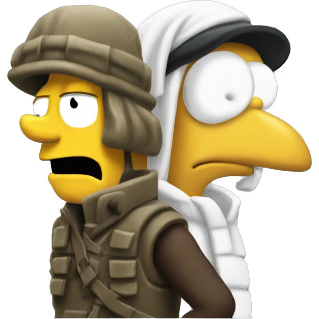 Homer with robber with you emoji