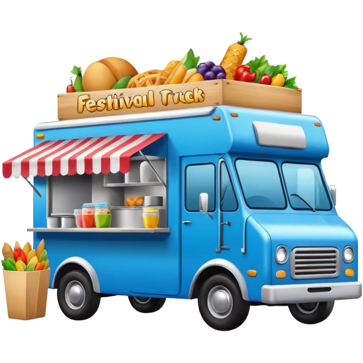 Festival Food Truck blue emoji
