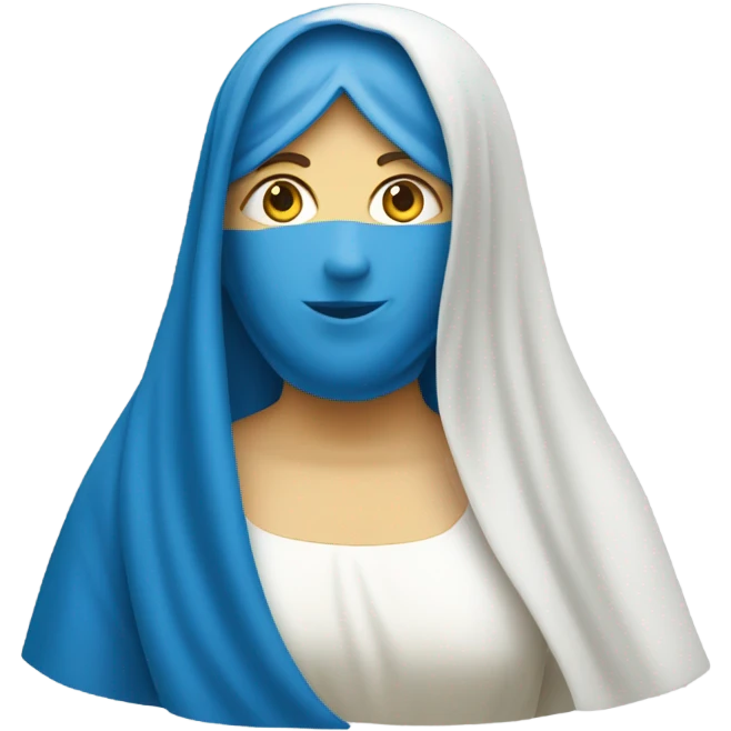 La vierge marie, voile bleu emoji