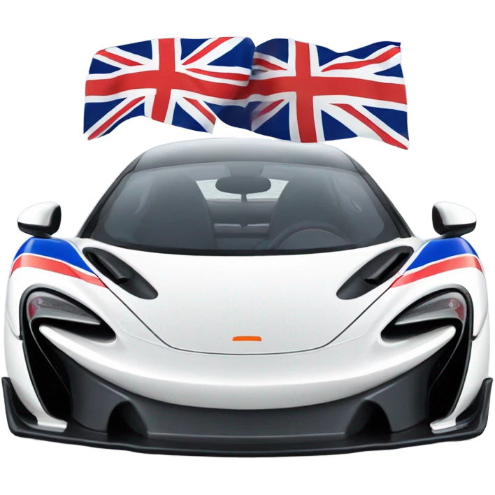 Mclaren, British flag emoji