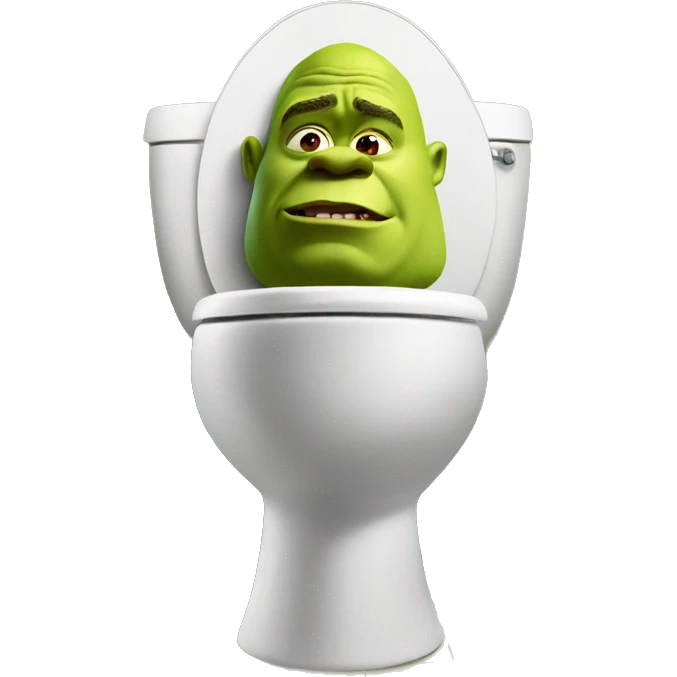 shrek in a toilet emoji