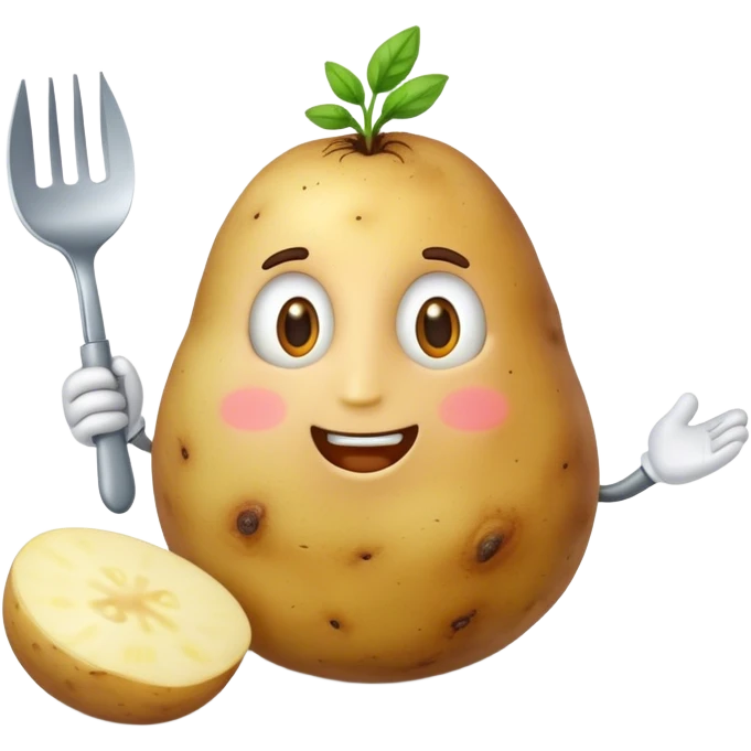 one kitchen potato emoji