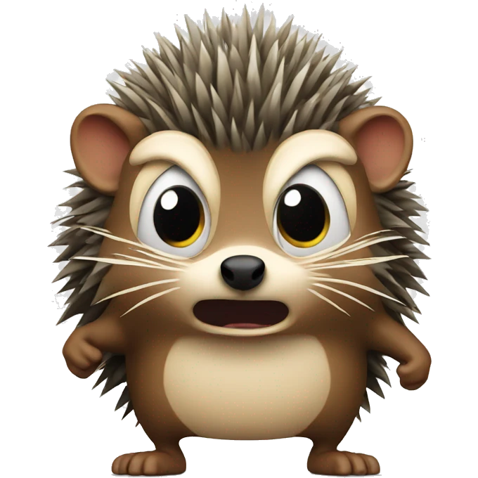 Angry hedgehog emoji