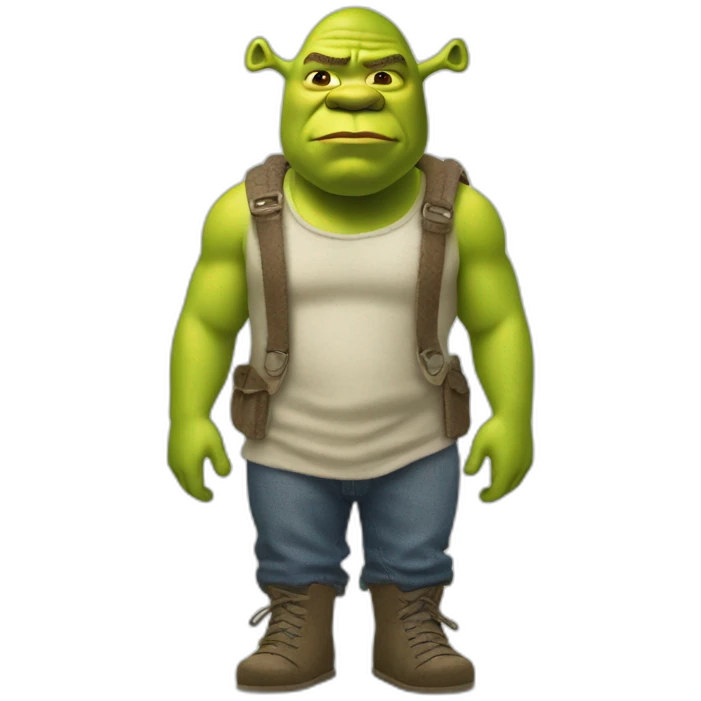 Shrek con ropa de baño emoji