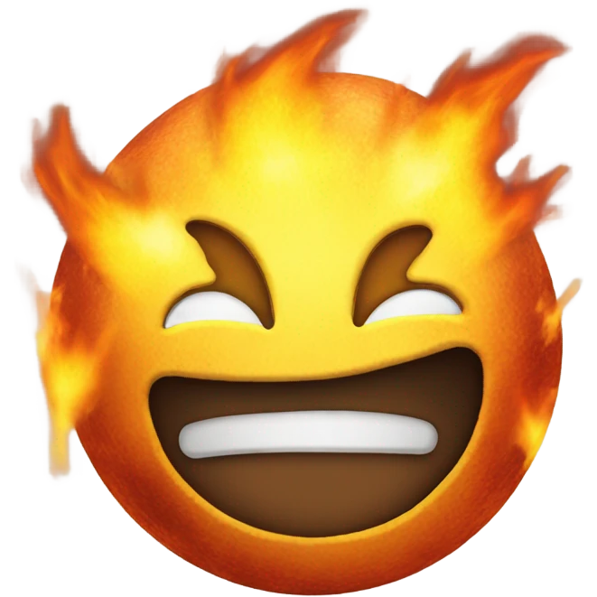 fireball and smiley face  emoji