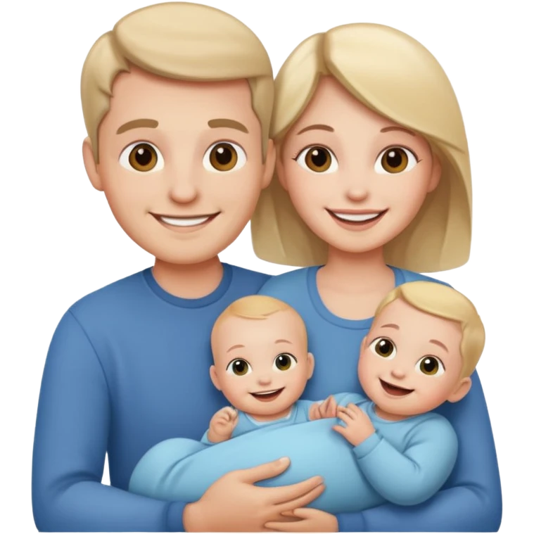 family with baby, smiling emoji
