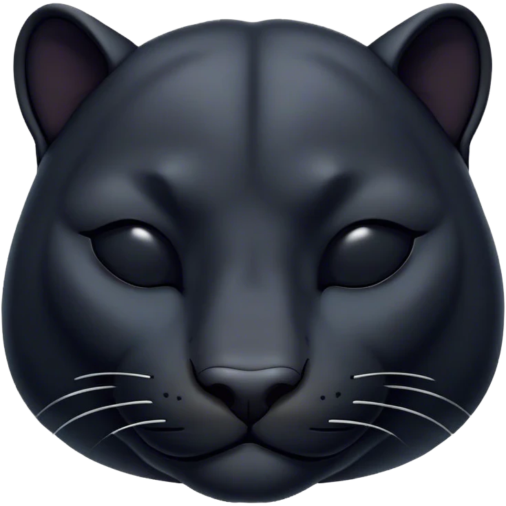 Meme-Worthy cute Sleeping Panther Portrait Emoji, Head resting peacefully with a contented smile, showcasing a luxuriously sleek form and eyes gently closed in serene slumber, Simplified yet comically adorable features, highly detailed, glowing with a soft, drowsy dark light, high shine, relaxed and utterly lovable, stylized with an air of playful laziness, bright and heartwarming, soft glowing outline, capturing the essence of a sleeping panther that feels destined to become the next viral icon of adorable rest! emoji