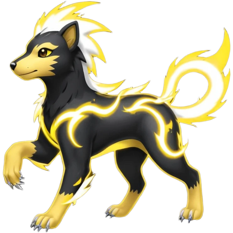 Houndour-Electrike-Fakémon-hybrid-creature (full body)  emoji