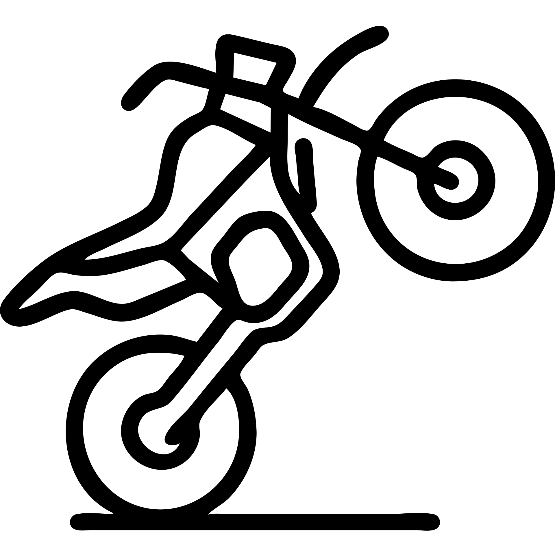 supermotard motorcycle doing a wheelie, outlined icon emoji