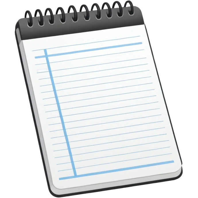 notepad with outlined shapes emoji