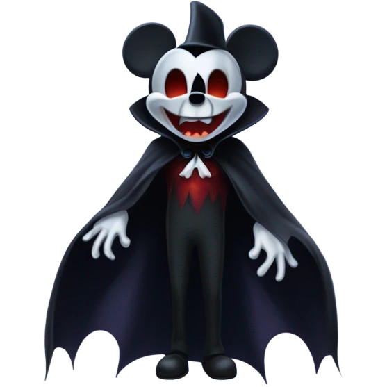 Mickey mouse ghost kiss vampire emoji