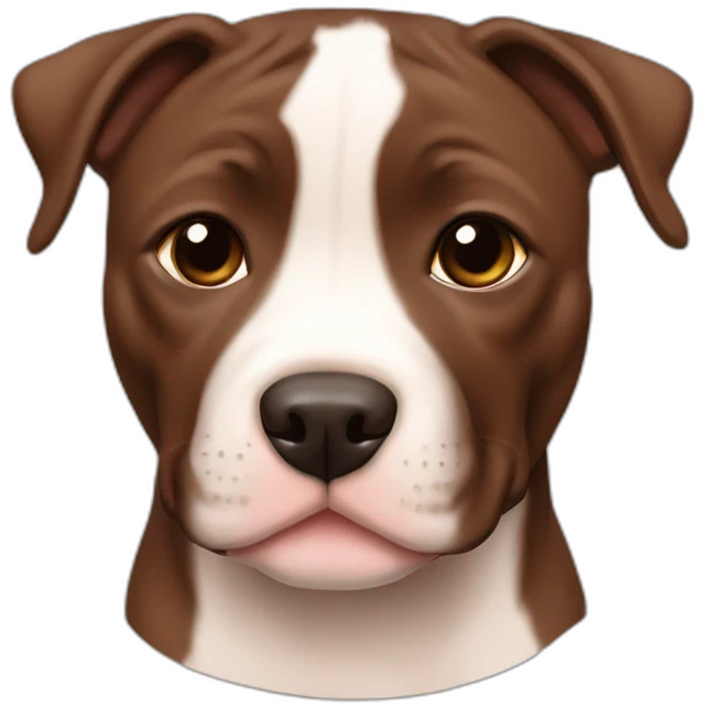 All brown Staffordshire bull terrier puppy emoji