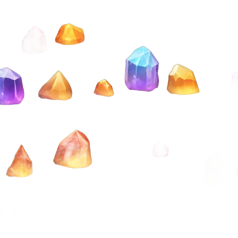 prehistoric cave with glowing crystal formations emoji