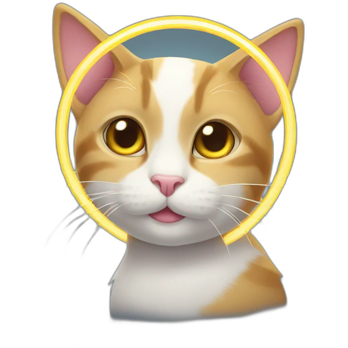 Cat with halo emoji