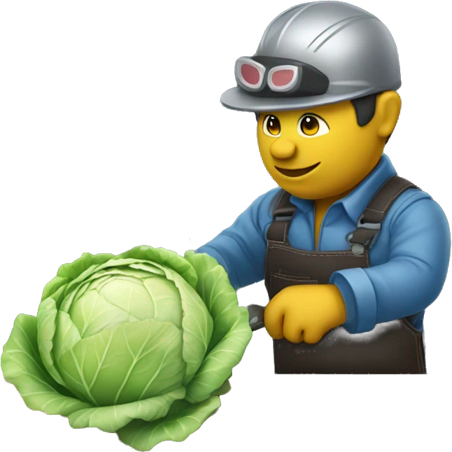 Welder doing the cabbage patch  emoji