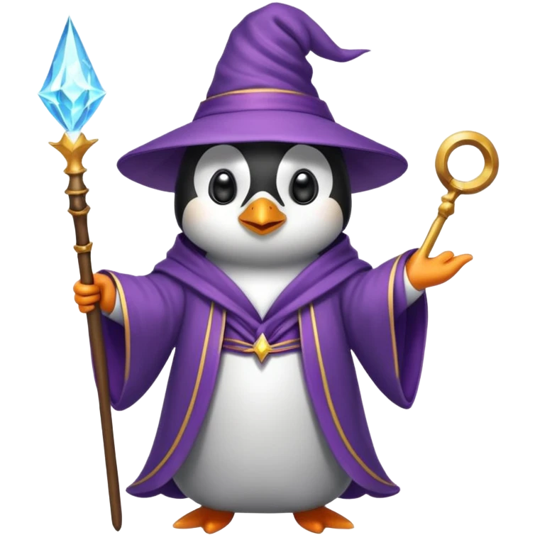 Penguin Wizard emoji