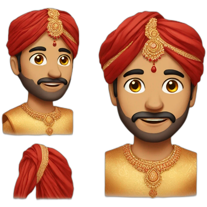 indian groom fair look emoji