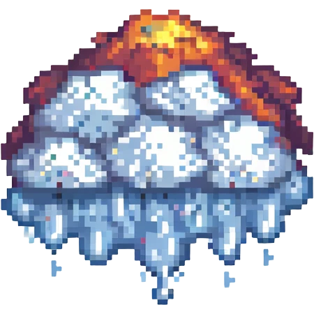 grey cloud is raining emoji