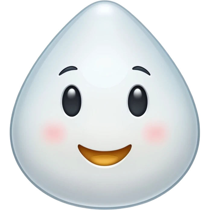 white gum drop emoji