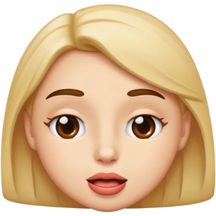 the literal kissing emoji whilst twinking but just wothout rhe heart: twinking amoji while kissing  emoji