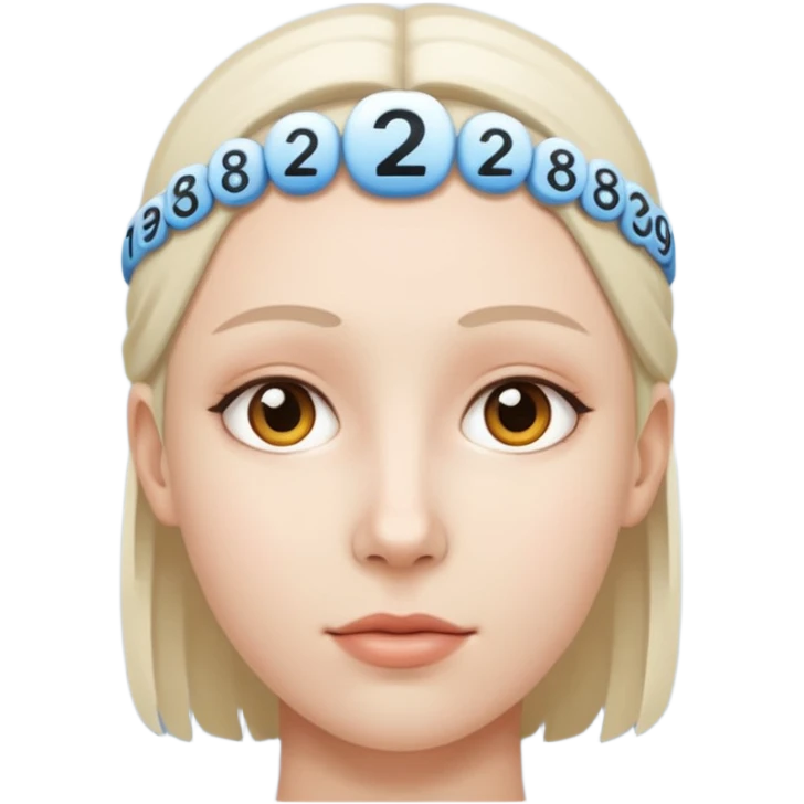 numbers aroung head emoji