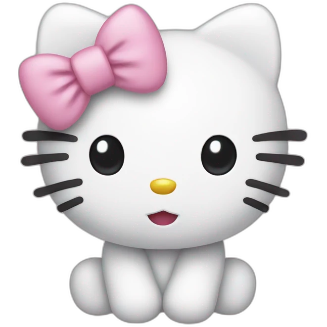 hello kitty with white bow emoji