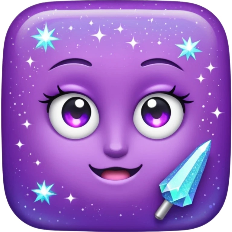 Purple Glitter teste emoji