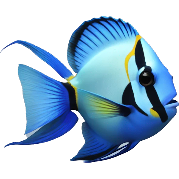 Blue tang fish emoji
