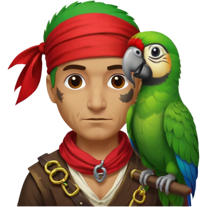 pirate and parrot emoji